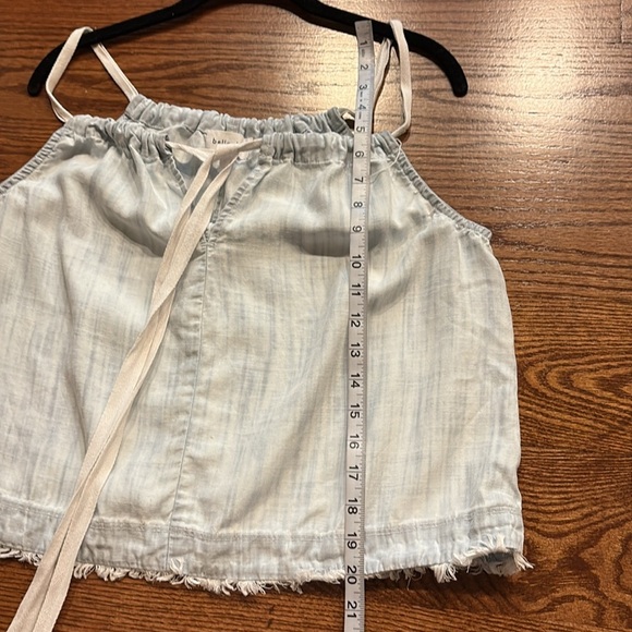 Bella Dahl Light Blue tie dye Camisole Top organic tencel lyocell frayed hem Med - Picture 10 of 12